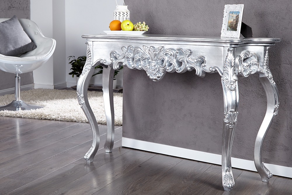 LuxD Luxusní toaletní stolek Veneto stříbrný - Skladem